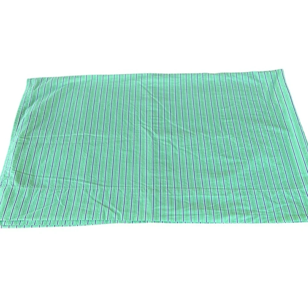 Vintage Ralph Lauren Hampton Beach Club Striped Flat Sheet Twin Italy GUC